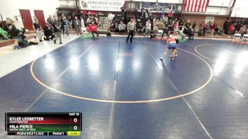 116 lbs Champ. Round 1 - Mila Pierce, Uintah Girls Jr High vs Kylee Ledbetter, Team Prestige