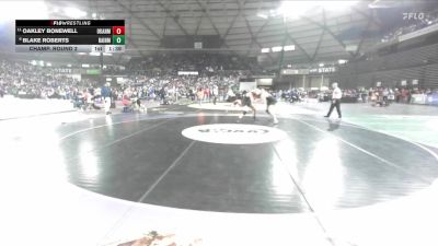 Boys 1B/2B 215 Champ. Round 2 - Oakley Bonewell, Okanogan vs Blake Roberts, Rainier