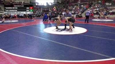 6A 155 lbs 3rd Place Match - Lily Johnston, Bentonville vs Sandra Reyes, Little Rock Central High School