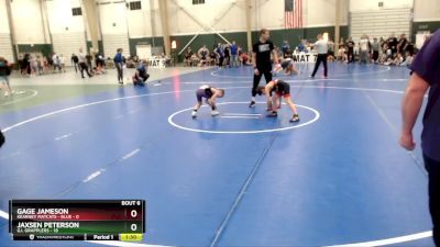 70 lbs Round 2 (8 Team) - Jaxsen Peterson, G.I. Grapplers vs Gage Jameson, Kearney Matcats - Blue