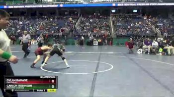 1 lbs Quarterfinal - Carson Robinson, Uwharrie Charter vs Dylan Ramage, East Wilkes