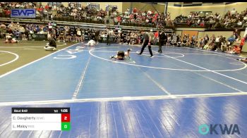 61 lbs Quarterfinal - Cage Daugherty, Deer Creek Wrestling Club vs Landan Maloy, Piedmont