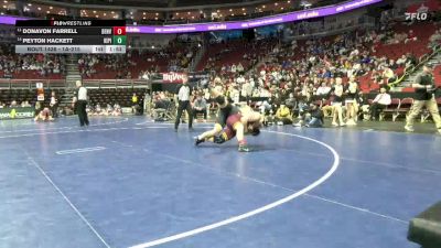 1A-215 lbs Cons. Round 3 - Donavon Farrell, Denver vs Peyton Hackett, Kingsley-Pierson