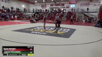 110 lbs Semifinal - Eliza Mitchell, Iowa City, City High vs Akemah McClendon, Clinton