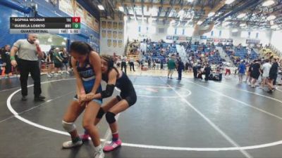 100 lbs Quarterfinal - Isabela Lobeto, M80 Wrestling Club vs Sophia Wojnar, Bartram Trail High School