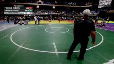 5A 106 lbs Cons. Round 2 - Camillo Esqueda, Lubbock Cooper Liberty High School vs Kingston Barker, North Mesquite