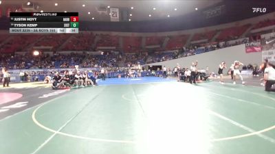 3A Boys 150 lbs Cons. Semi - Justin Hoyt, Harrisburg Boys vs Tyson Kemp, Sisters Boys