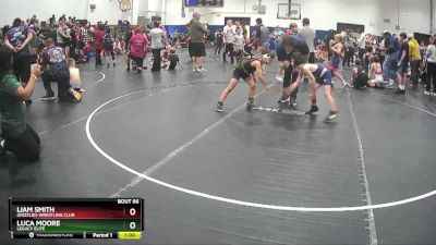 65 lbs 3rd Place Match - Liam Smith, Grizzlies Wrestling Club vs Luca Moore, Legacy Elite