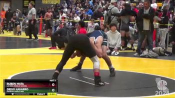 128 lbs Cons. Round 3 - Diego Navarro, Madera Wrestling vs Ruben Mata, La Joya Middle School