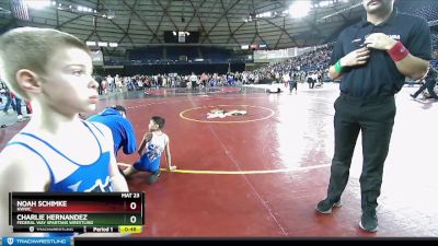 84 lbs Cons. Semi - Charlie Hernandez, Federal Way Spartans Wrestling vs Noah Schimke, NWWC