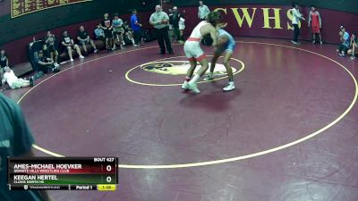 138 lbs Quarterfinal - Keegan Hertel, Clovis North HS vs Ames-Michael Hoevker, Granite Hills Wrestling Club