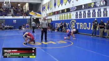 120 lbs Cons. Round 2 - Willow Hardy, Jay County vs Jayla Huelskamp, Jay County