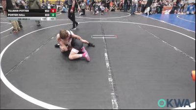 76 lbs Rr Rnd 2 - Tillman Potter, Weatherford Youth Wrestling vs Porter Hall, Huskey Wrestling Club