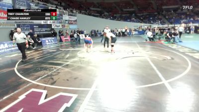 2A/1A Boys 285 Quarterfinal - Chase Hawley, Myrtle Point Boys vs Trey Charlton, Enterprise / Wallowa Boys