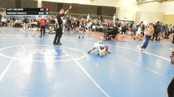 57 lbs Quarterfinal - Lucy Milgrim, Dark Horse/Apex - ESE vs Vincent Padilla, Mat Assassins White - ESE