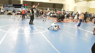 57 lbs Quarterfinal - Lucy Milgrim, Dark Horse/Apex - ESE vs Vincent Padilla, Mat Assassins White - ESE