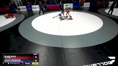 83 lbs Cons. Round 2 - Blake Goco, California vs Ethan Gonzales, Exeter X-Men Wrestling Club