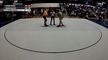 285 lbs Cons. Round 1 - Kaden Bryan, McDaniel vs Derek Martin, York (pa)