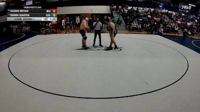 285 lbs Cons. Round 1 - Kaden Bryan, McDaniel vs Derek Martin, York (pa)
