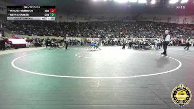 B4A-157 lbs Quarterfinal - Walker Johnson, Harrah vs Seth Charles, Catoosa