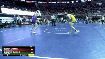 2A-165 lbs Cons. Round 3 - Elston Lindner, Central DeWitt vs Christian Dunning, Clear Lake
