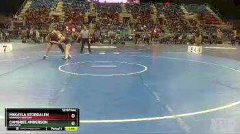 190 lbs Semifinal - Cambree Anderson, Bismarck vs Mekayla Stordalen, Bismarck Century