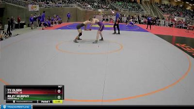 147 lbs Round 1 (4 Team) - Ty Olsen, Philomath vs Riley Murphy, Marshfield