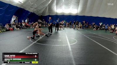 72 lbs Finals (2 Team) - Breslyn Simmons, OMP vs Gage Yates, Warrior RTC