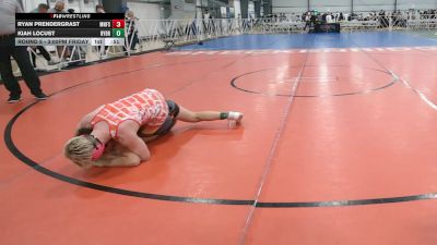 130 lbs Round 5 - 3:00pm Friday - Kiah Locust, Backyard Brawlers vs Ryan Prendergrast, Minnesota Funky Singlets