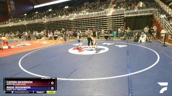 56 lbs Cons. Semi - Cayden Dickerson, North Big Horn Rams vs Riggs Bohannon, Windy City Wrestlers