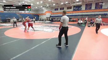 285 lbs 7th Place Match - Jaden Tesher, Rhode Island vs Troy Dyszkiewicz, Ohio Northern