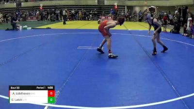 100 lbs Cons. Round 2 - Ashton Udelhoven, Boscobel Wrestling Club vs Caiden Latch, CIWC / Team Intensity