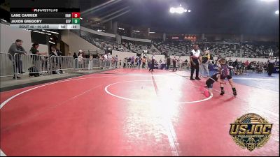 40 lbs 3rd Place - Lane Carrier, Raw Wrestling Club vs Jaxon Gregory, Tulsa Blue T Panthers