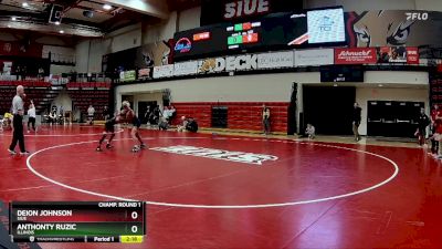 125 lbs Champ. Round 1 - Deion Johnson, SIUE vs Anthonty Ruzic, Illinois