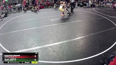 75 lbs Round 1 (6 Team) - Kashton Brown, Nebraska Maize vs Elias Wentz, North Dakota 1