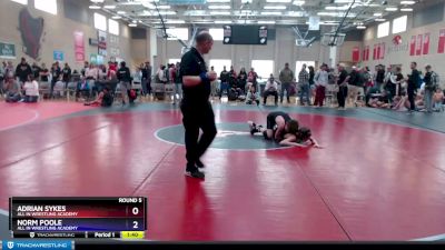 119 lbs Round 5 - Adrian Sykes, All In Wrestling Academy vs Norm Poole, All In Wrestling Academy