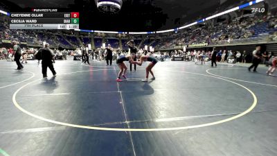 142 lbs 7th Place - Cheyenne Ollar, Exeter Twp. vs Cecilia Ward, Sharpsville