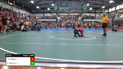 62-70 lbs Cons. Round 1 - Hank Walker, Westville WC vs Lane Sherren, Petersburg Wrestling Club