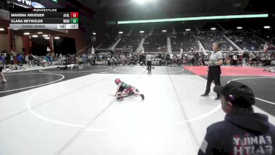 46 lbs Consolation - Makena Krueger, Athlos Wrestling vs Clara Reynolds, Windy City WC