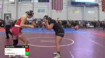 155 lbs Consi Of 8 #2 - Kaley Rice, Threshold WC vs Kylee Wohlwend, Threshold WC