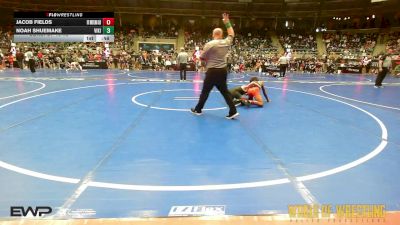 100 lbs Consi Of 16 #2 - Jacob Fields, Raising The Level Wrestling Club vs Noah Shuemake, Viking Wrestling Club (OK)