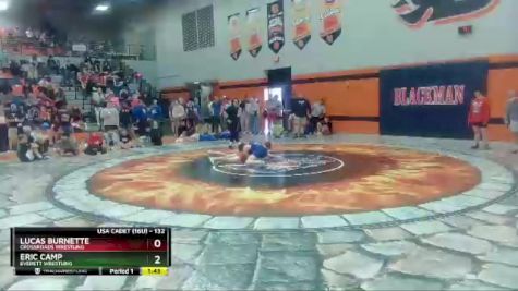 132 lbs Cons. Round 2 - Lucas Burnette, Crossroads Wrestling vs Eric Camp, Everett Wrestling