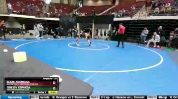 75 lbs Cons. Round 2 - Izaac Aguinaga, Dumas Youth Wrestling Club. Inc. vs Odessy Esparza, Mission Wrestling Club