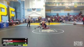 157 lbs Champ. Round 1 - Michael Lane, William Penn H.S. vs Joey Santoro, St Marks H S