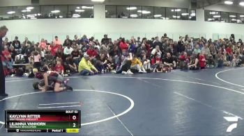 96 lbs Quarterfinal - Kaylynn Ritter, Whittemore-Prescott vs Lilianna VanHorn, Michigan Revolution