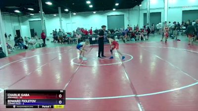 92 lbs 4th Wrestleback (16 Team) - Charlie Gaba, Arkansas vs Edward Fioletov, Connecticut