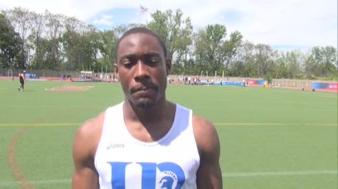 National Champion Pole Vaulter Rick Valcin on his victory