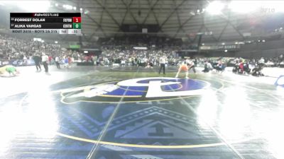 Boys 2A 215 lbs Cons. Round 1 - Forrest Dolan, Franklin Pierce vs Alika Vargas, Centralia