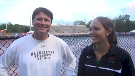 DIII National Champion Anna Etherington and Coach Lane Lohr talk vaulting at nationals