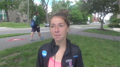 Amy Regan of Stevens Institute before DIII 5k final